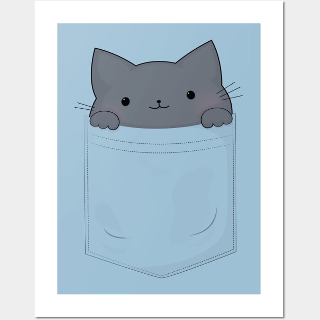 Pocket Cat Wall Art by MariBiscuits